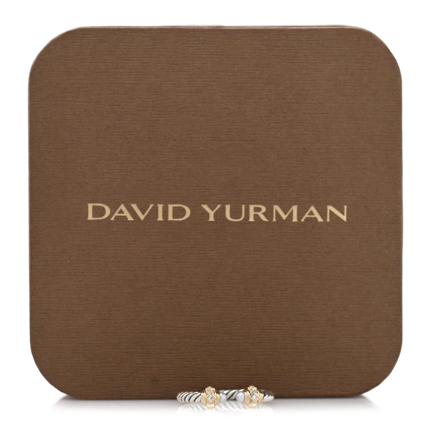 David Yurman Sterling Silver 14K Yellow Gold Diamond Freshwater Cultured Pearl Renaissance Ring 49 5 5 of 5