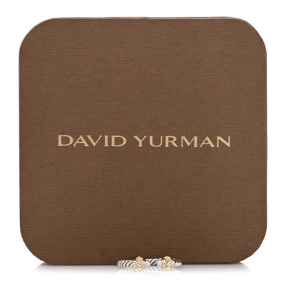 David Yurman Sterling Silver 14K Yellow Gold Diamond Freshwater Cultured Pearl Renaissance Ring 49 5 5 of 5