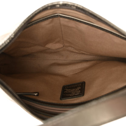 Burberry Metallic Nova Check Patent Hobo Pewter 5 of 14