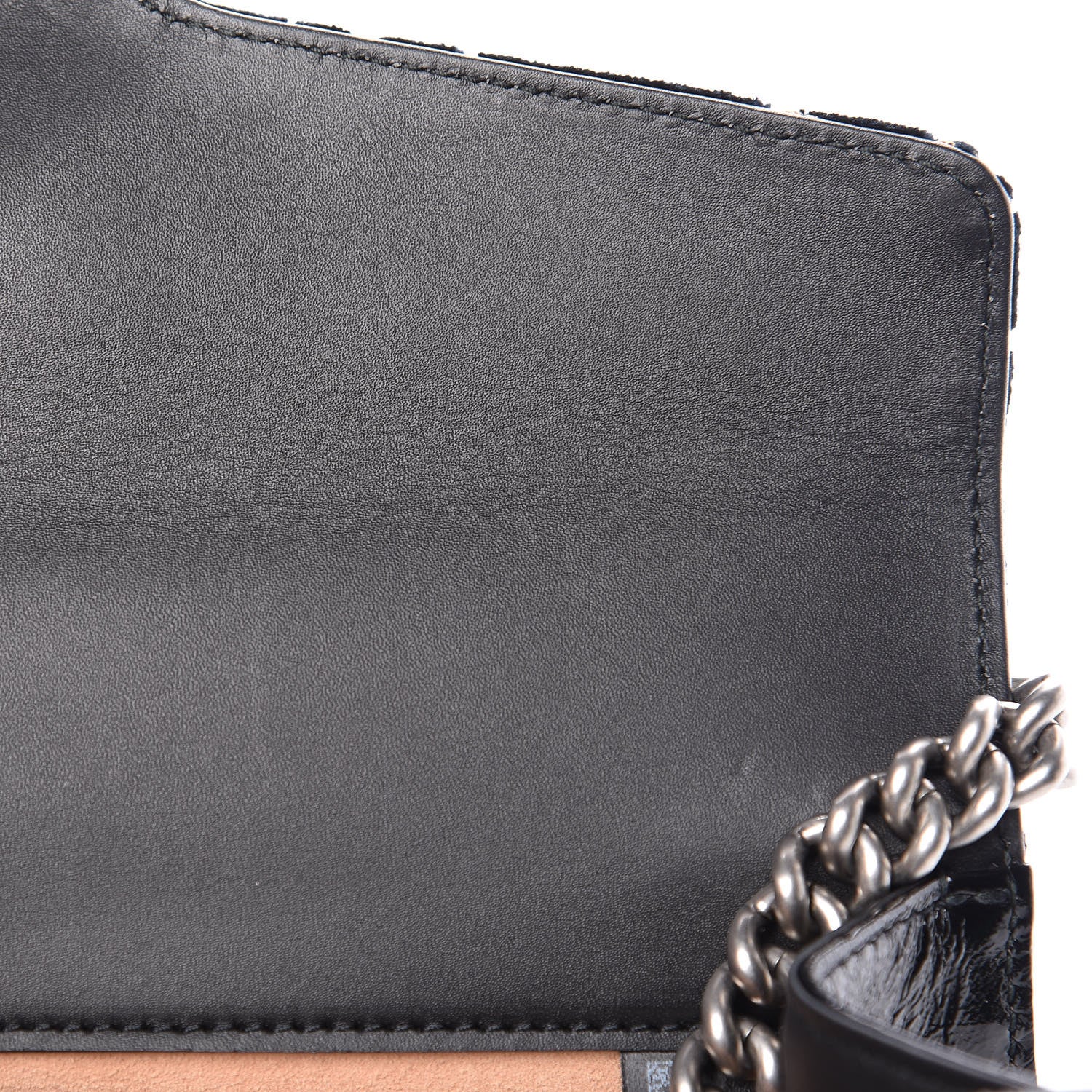 Gucci Velvet Skipper Crystal GG Monogram Small Dionysus Shoulder Bag Blue Beige Black 8 of 12