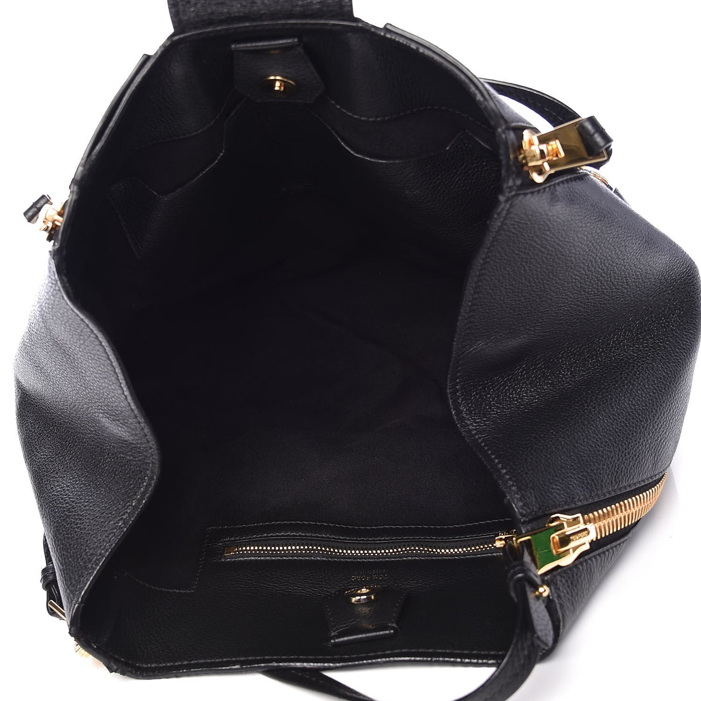 Grained Calfskin Sedgwick Medium Zipper Tote Black