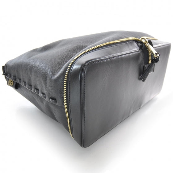 Leather Ellen Tote Black