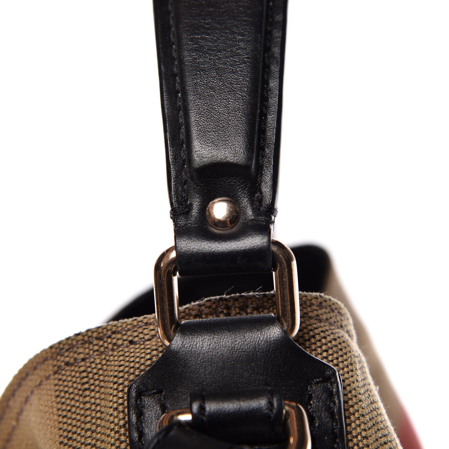Canvas Mega Check Medium Ashby Hobo Black