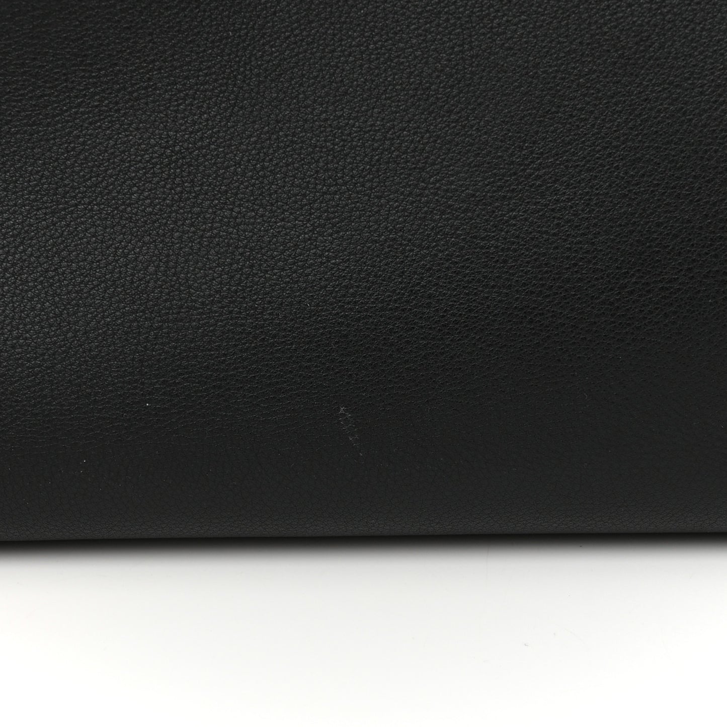Grained Calfskin Large Half Cube Bowling Bag Black