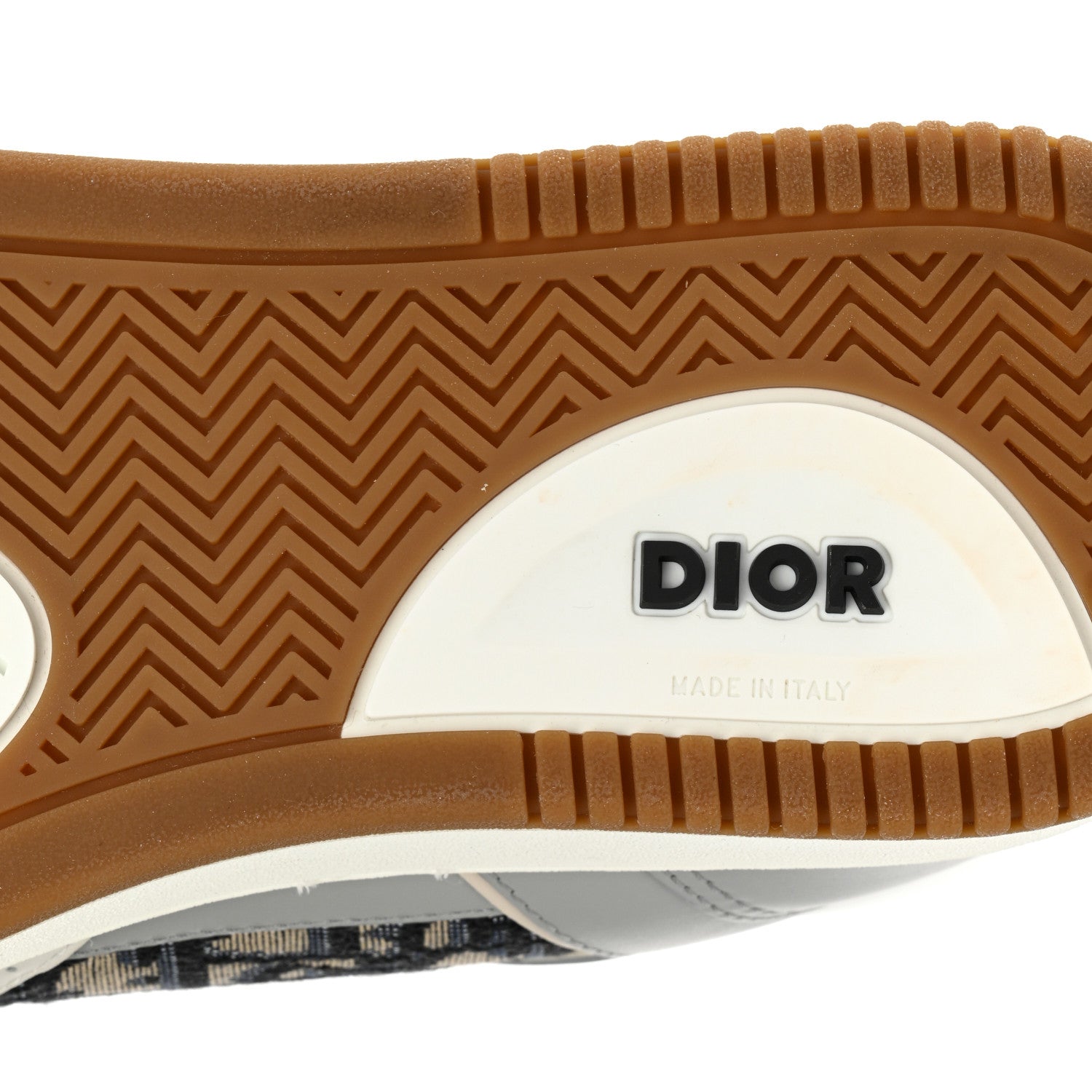 Christian Dior Smooth Calfskin Jacquard Oblique Mens B27 Mid Top Sneakers 41 Beige Blue 6 of 8