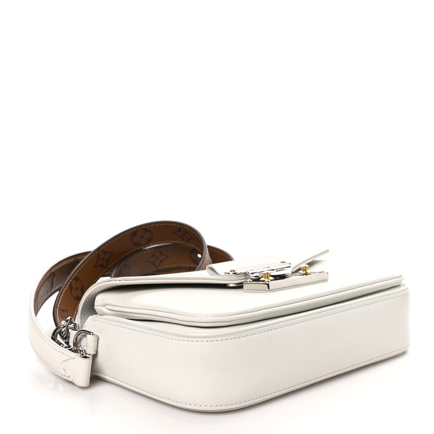 Calfskin Reverse Monogram Swing White