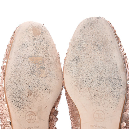 Chanel Sequin CC Moccasin Loafers 39 Pink 13 of 16