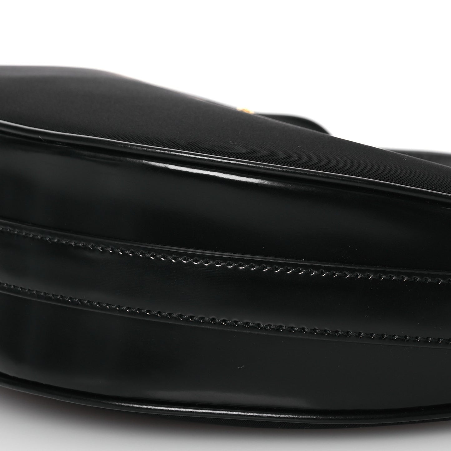 Re-Nylon Spazzolato Small Arque Shoulder Bag Black