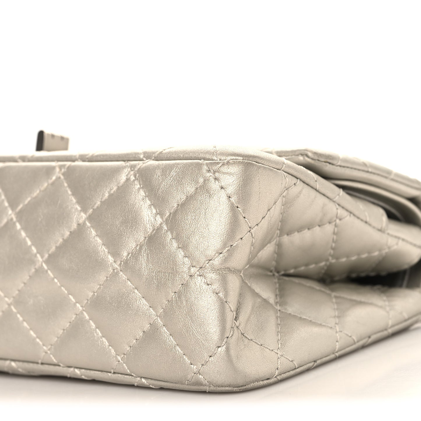 Metallic Lambskin Quilted 2.55 Reissue 225 Flap Silver