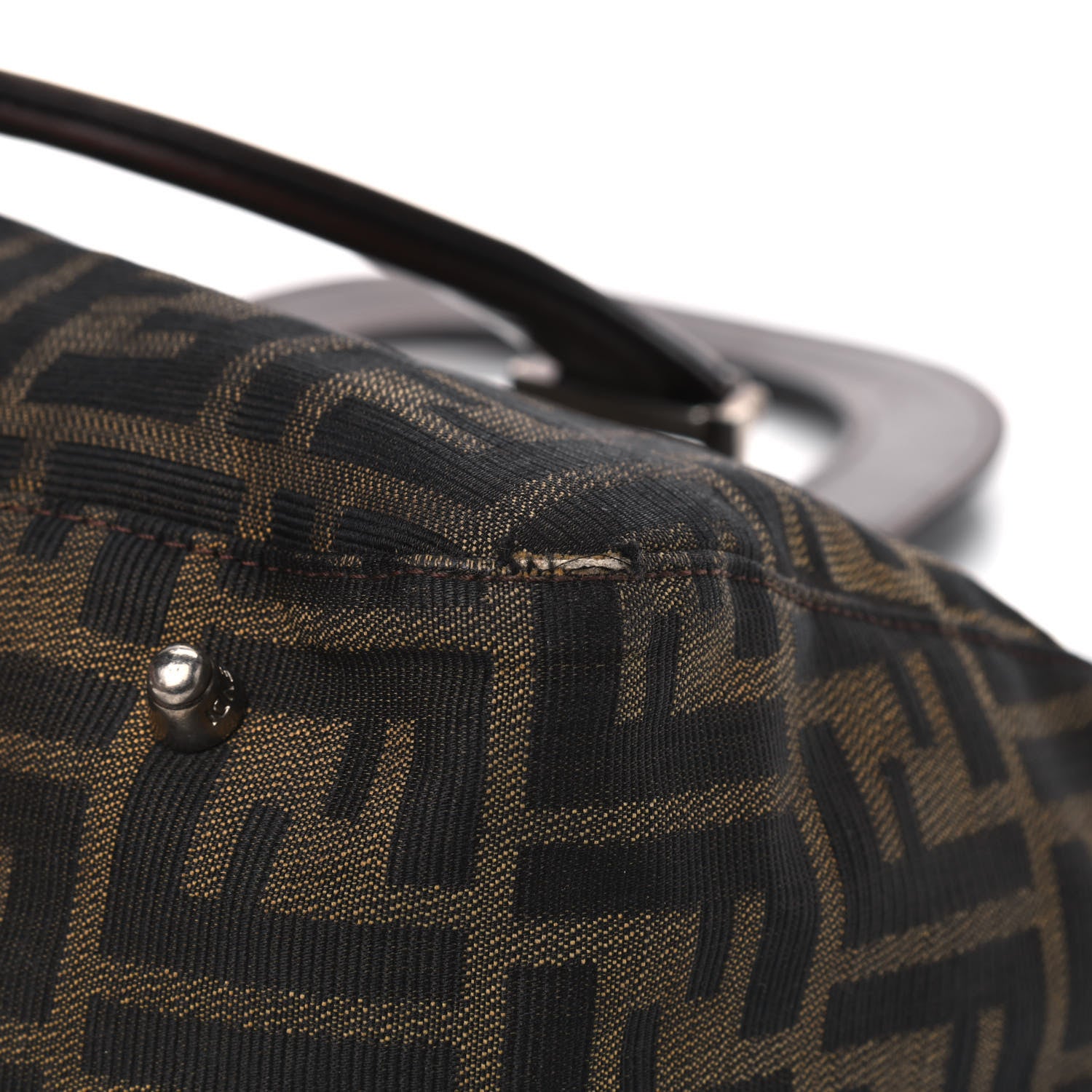 Fendi Zucca Top Handle Tote Tobacco 8 of 19