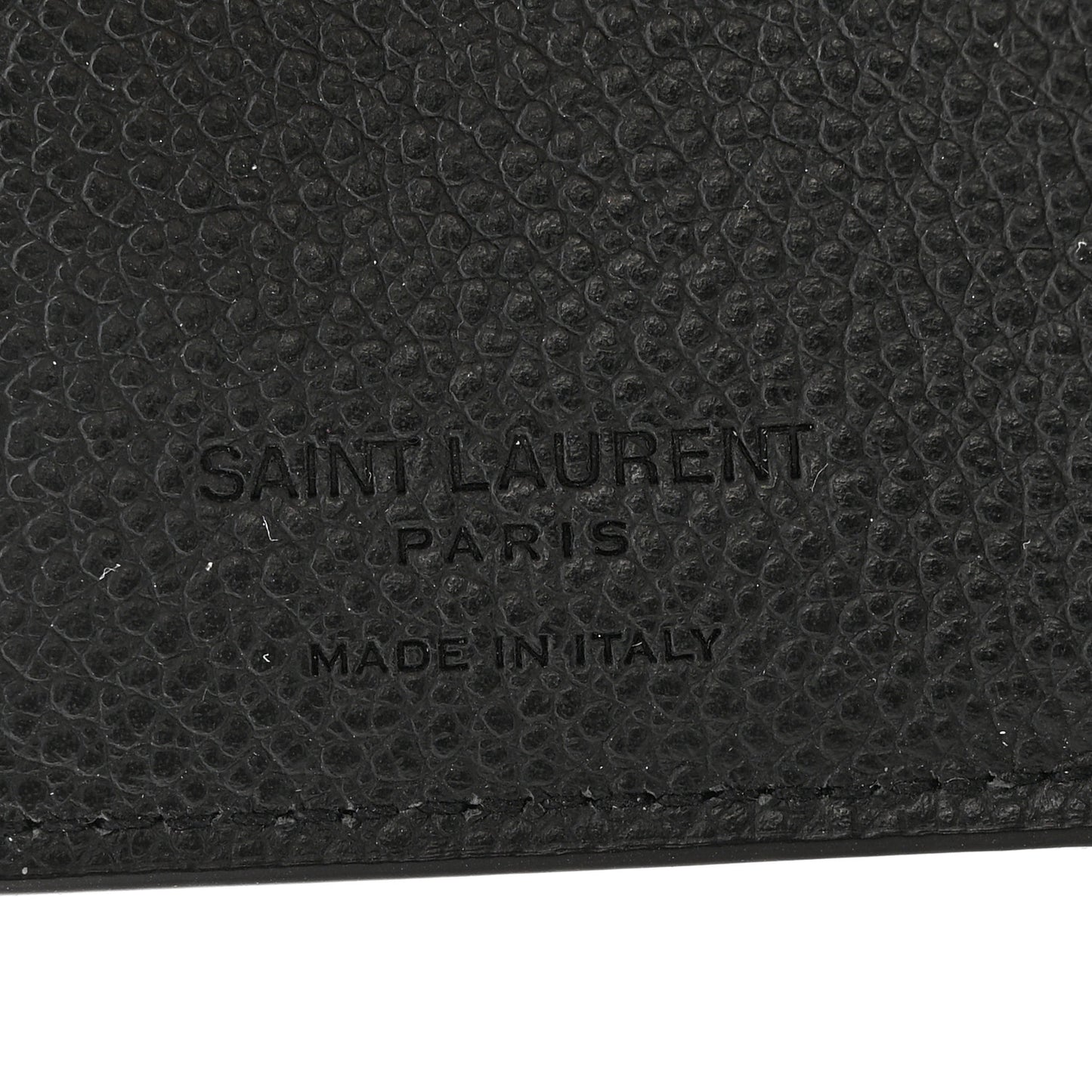 Grained Calfskin Paris Petite Compact Wallet Black