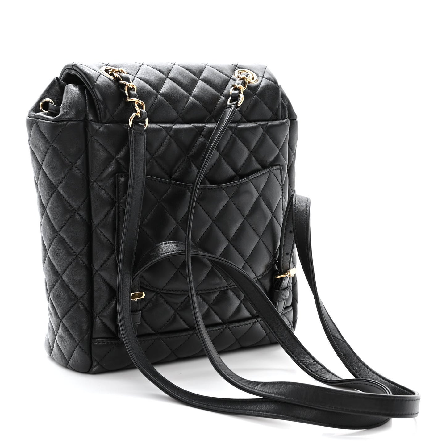 Lambskin Quilted Small Urban Spirit Backpack Black
