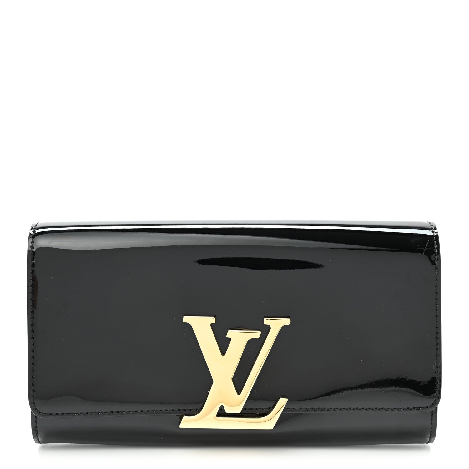 Louis Vuitton Patent Louise Clutch Black 1 of 8