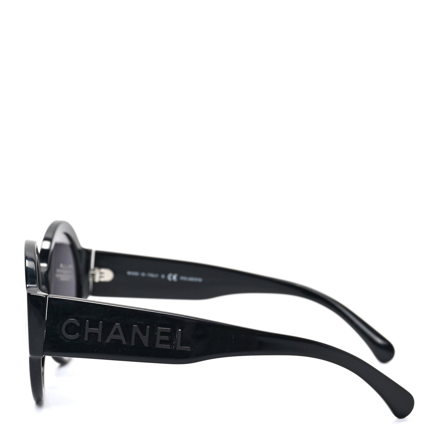 Acetate Polarized Round Sunglasses 5410 Black