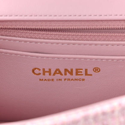 Chanel Tweed Quilted Mini Rectangular Flap Pink 6 of 11