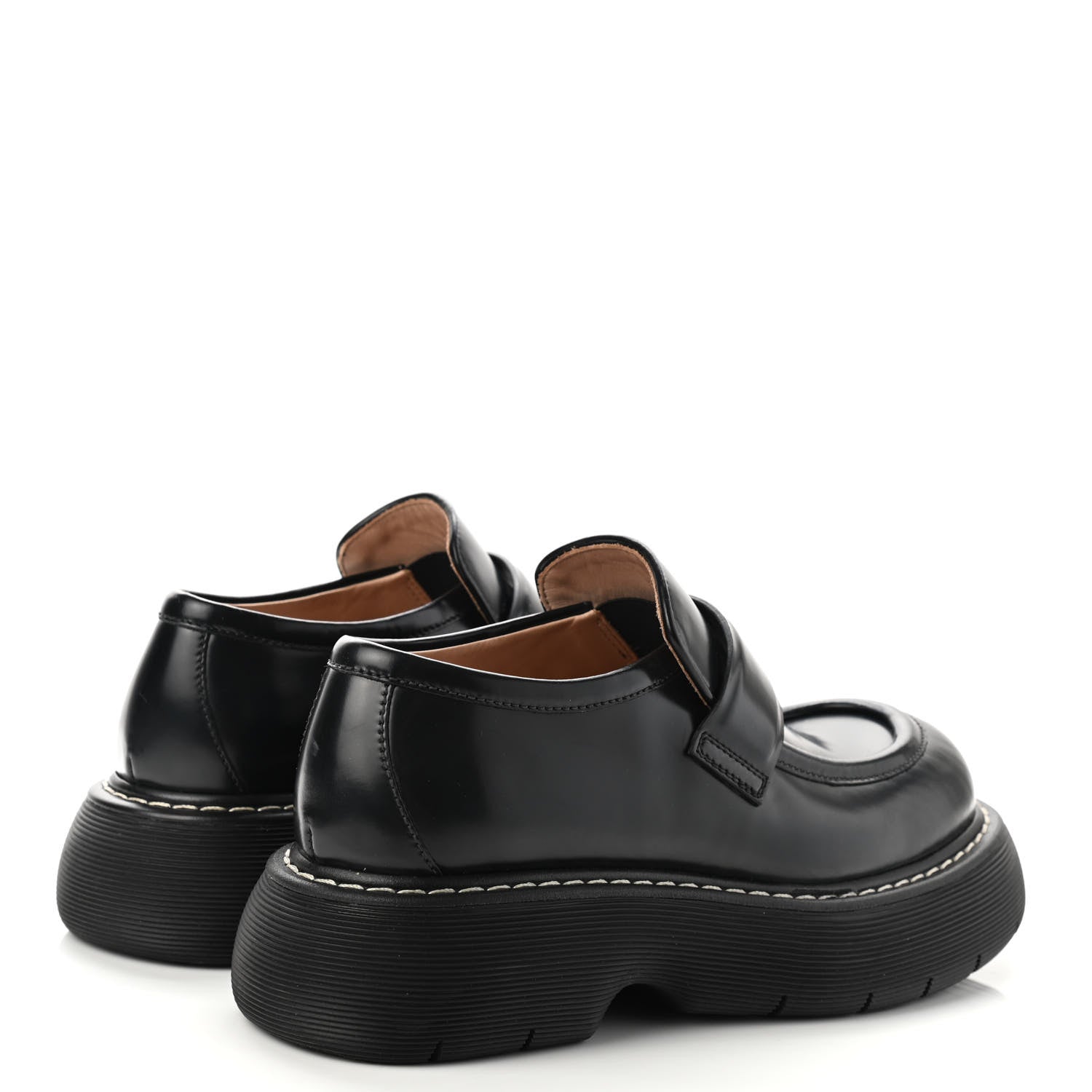 Bottega Veneta Brushed Calfskin Swell Loafers 40 Black 1095657