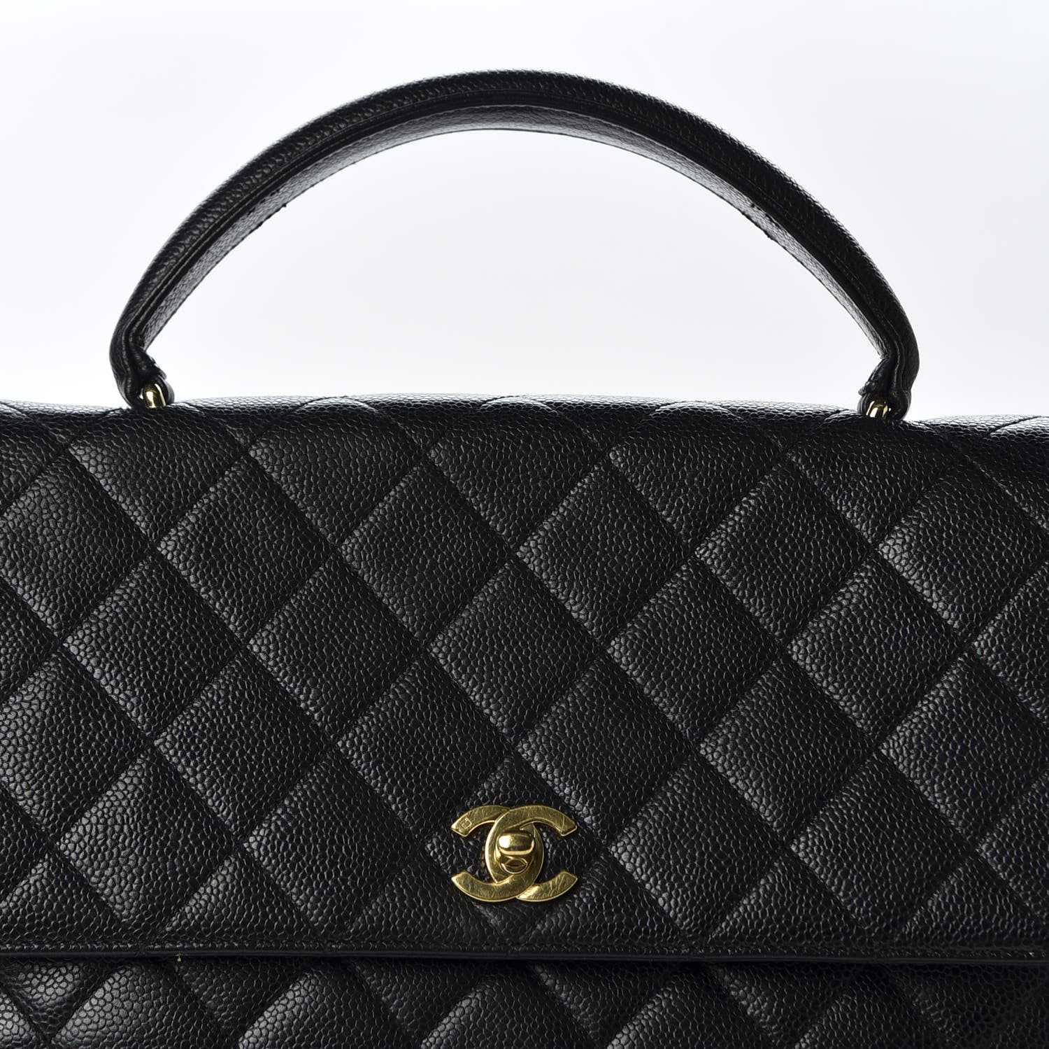 Chanel Caviar Quilted Jumbo Kelly Flap Black 9 of 9