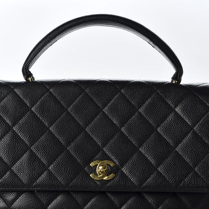 Chanel Caviar Quilted Jumbo Kelly Flap Black 9 of 9