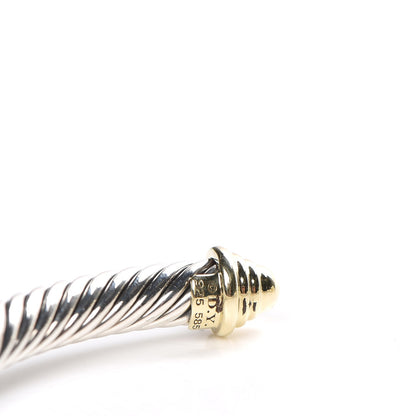 David Yurman Sterling Silver 14K Yellow Gold 5mm Cable Classics Bracelet 4 of 8