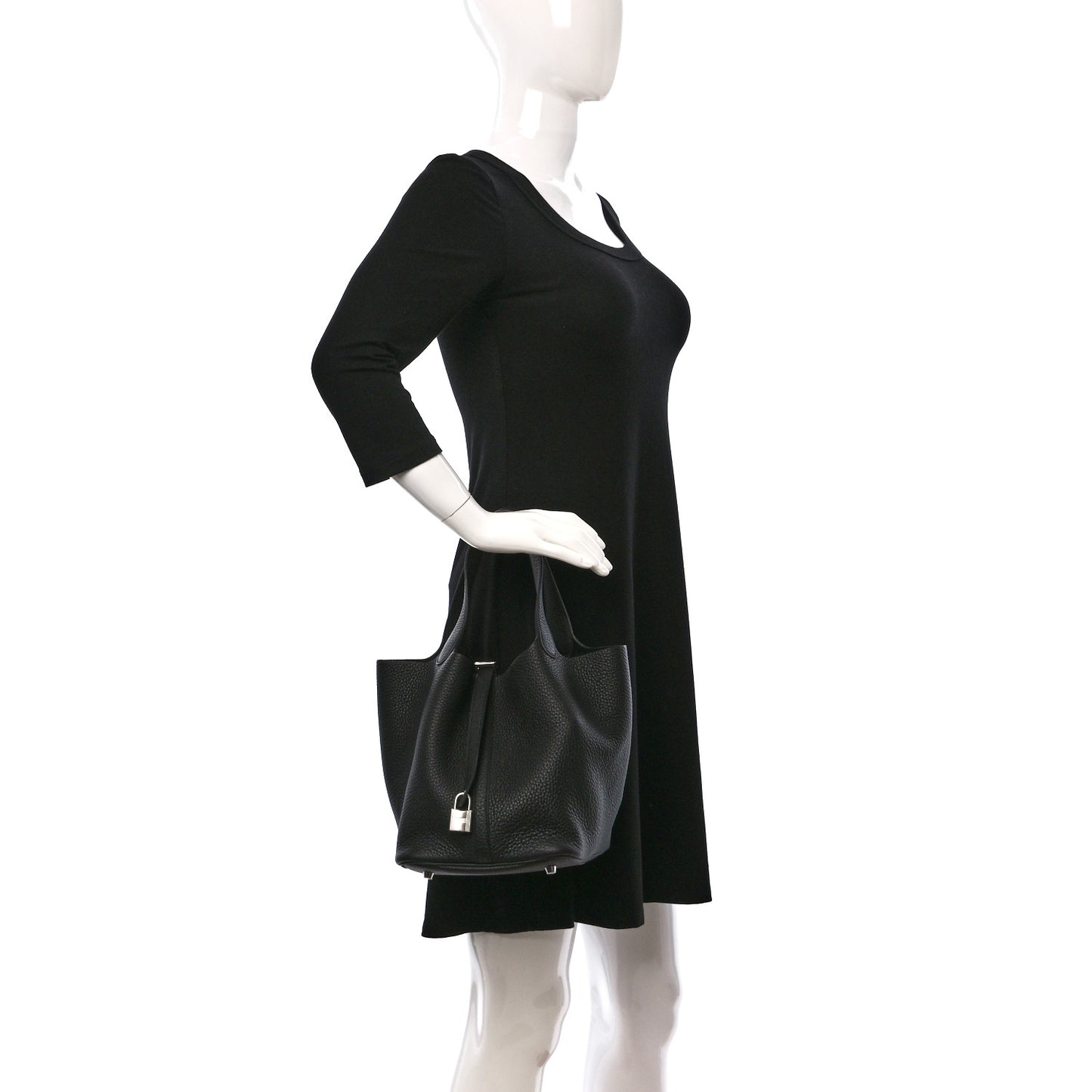 Taurillon Clemence Picotin Lock 22 MM Black