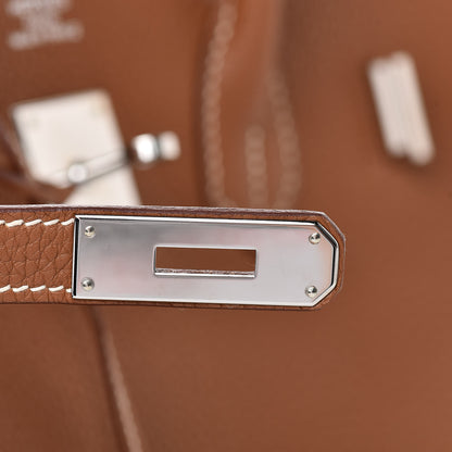 Hermes Taurillon Clemence Birkin 35 Gold 20 of 34