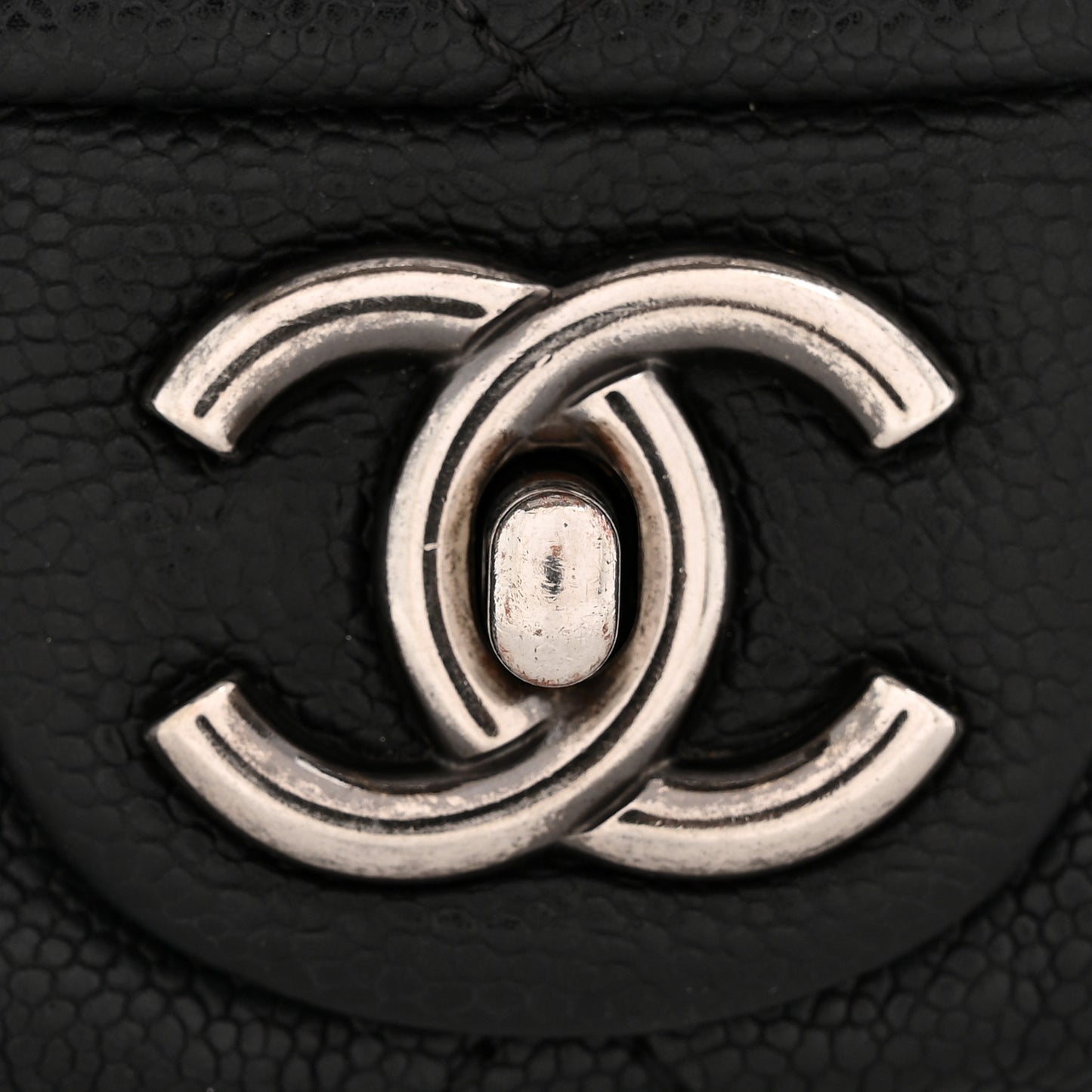 Caviar Quilted Medium Simply CC Flap Black
