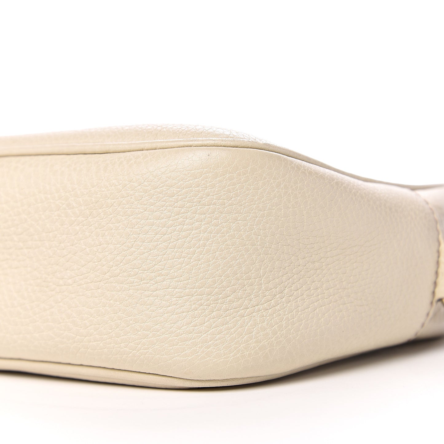 Pebbled Calfskin Small Soho Disco Bag Off White