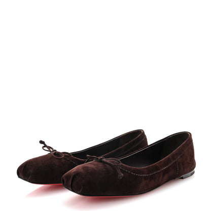 Christian Louboutin Veau Velours Mamadrague Flats 40 Espresso 4 of 9