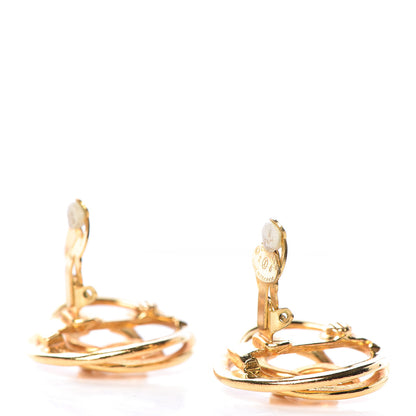 Chanel CC Clip On Earrings Gold 3 of 5