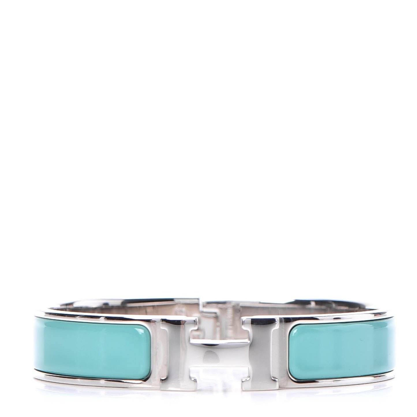 Enamel Narrow Clic Clac H Bracelet PM Bleu Atoll
