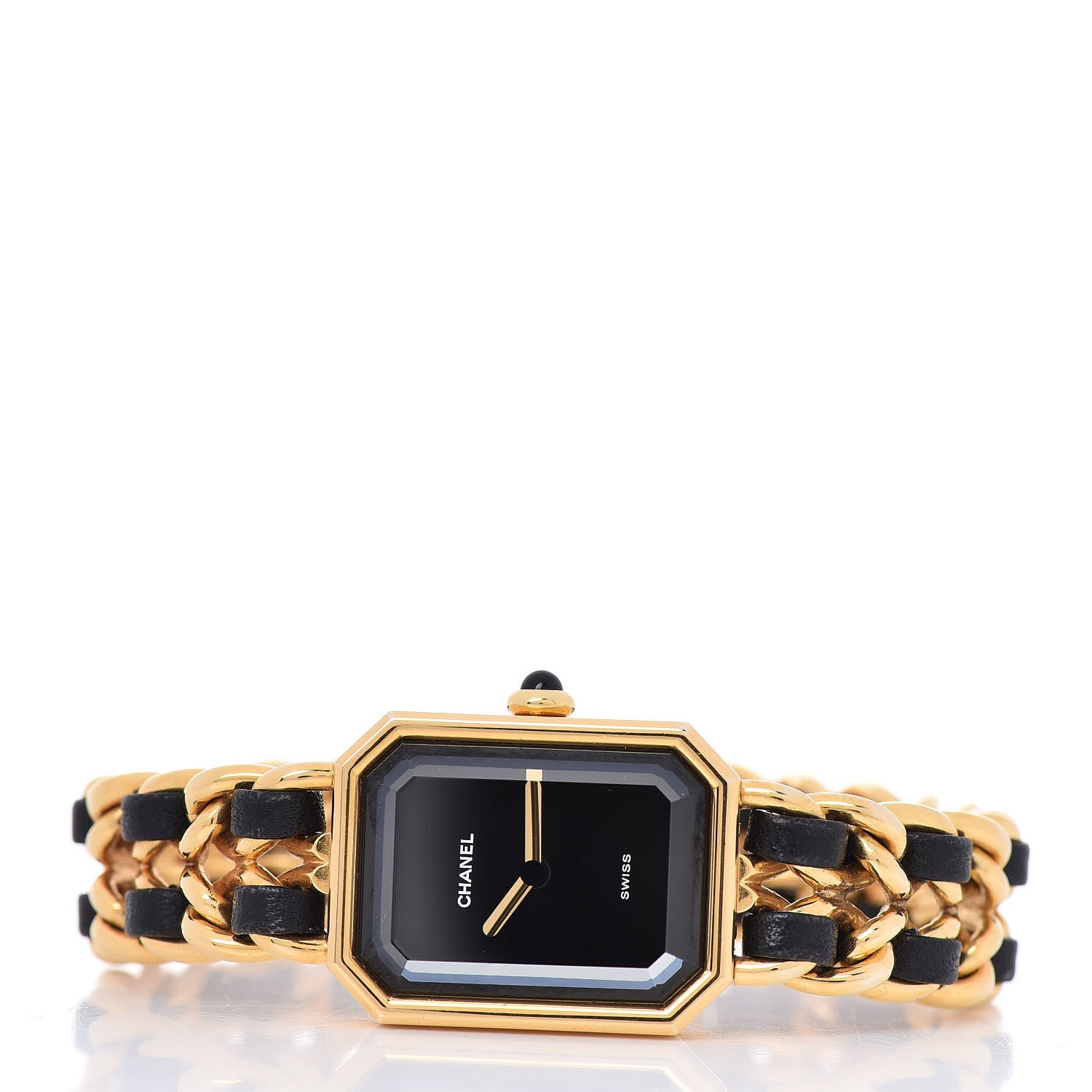 Chanel Stainless Steel Lambskin 20mm Chain Premiere Quartz Watch Gold M 3 of 5