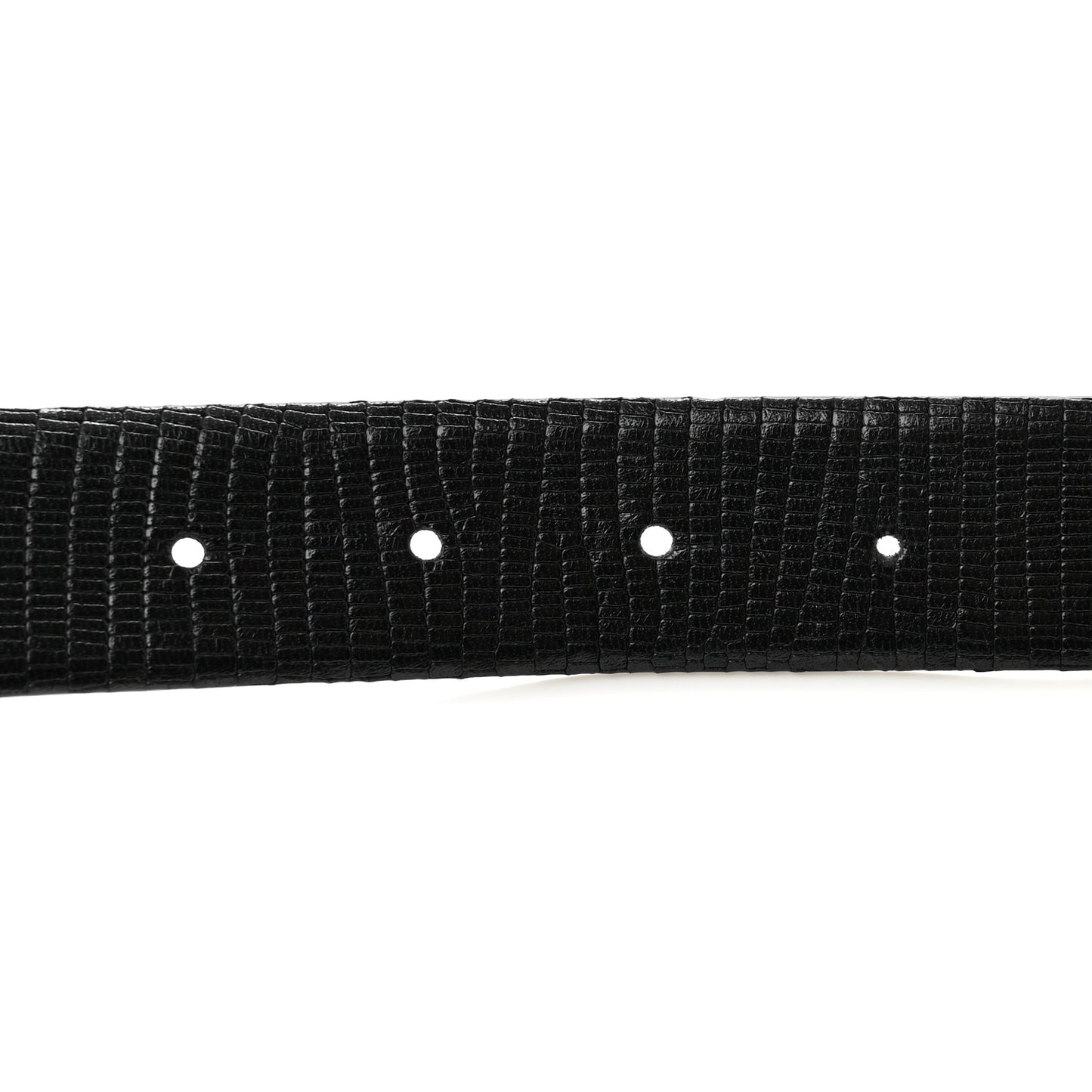 Lizard Embossed Calfskin Gripoix Poured Glass Along The Nile CC Belt 80 32 Black Gold