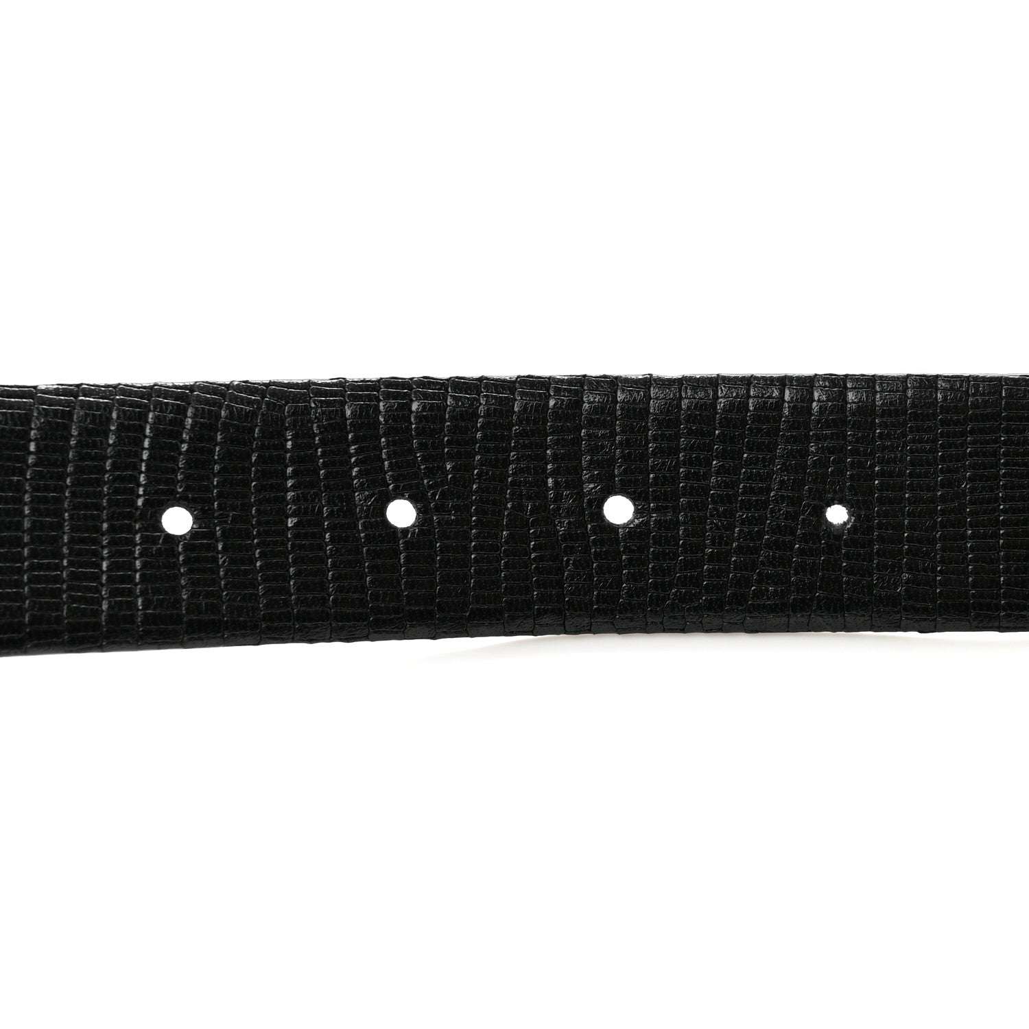 Chanel Lizard Embossed Calfskin Gripoix Poured Glass Along The Nile CC Belt 80 32 Black Gold 3 of 7