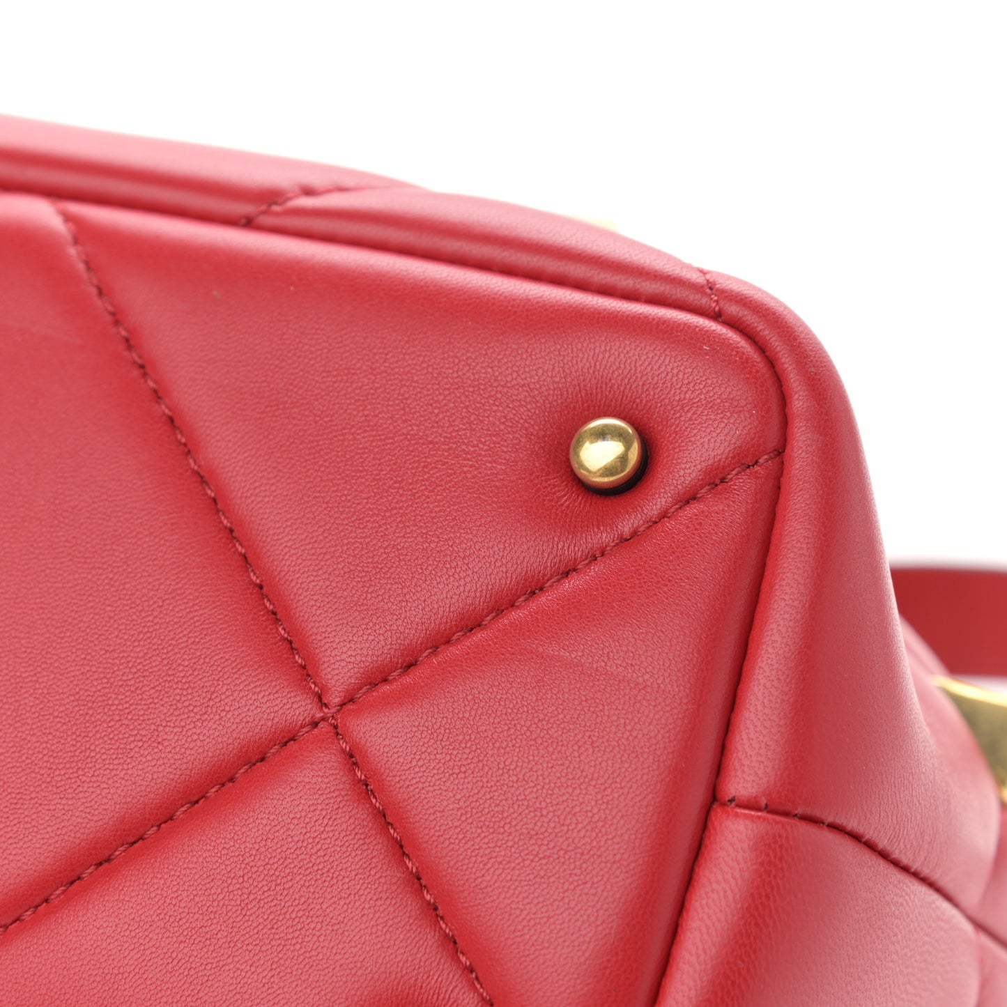 Nappa Small Roman Stud The Handle Bag Rouge Pur