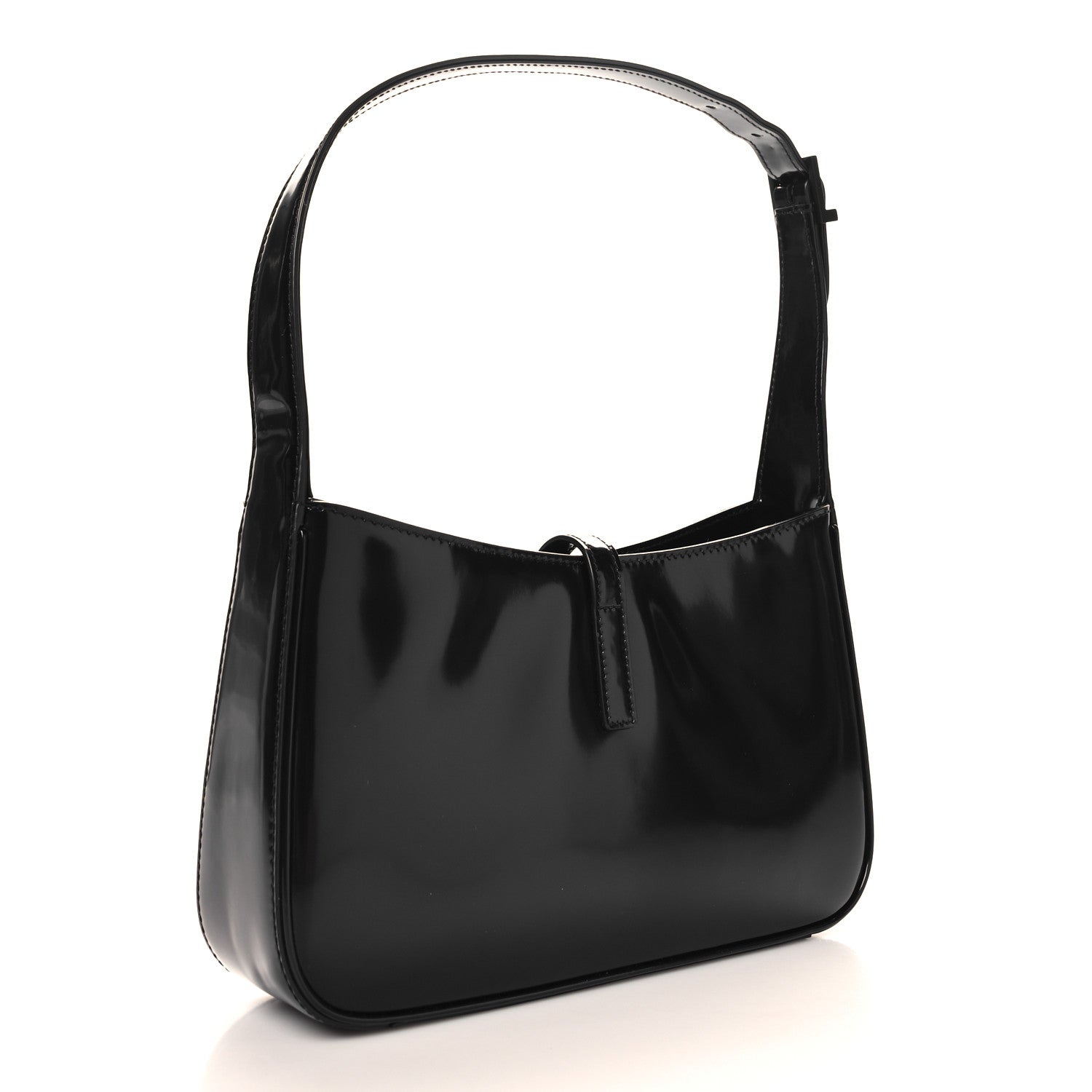 Saint Laurent Patent Le 5 A 7 Monochrome Hobo Black 3 of 10