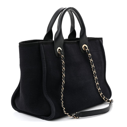 Chanel Mixed Fibers Small Deauville Tote Black 3 of 10
