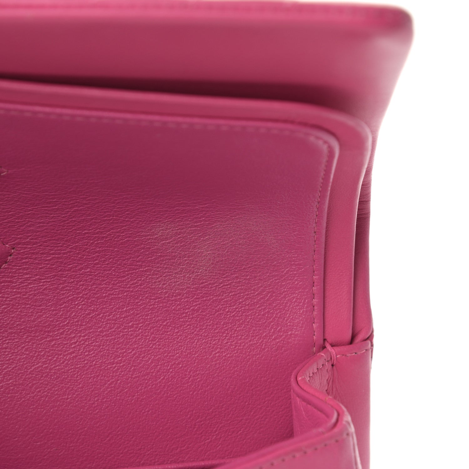 Chanel Lambskin Chevron Quilted Medium Double Flap Pink 14 of 24