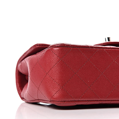 Chanel Caviar Quilted Mini Rectangular Flap Dark Red 8 of 9