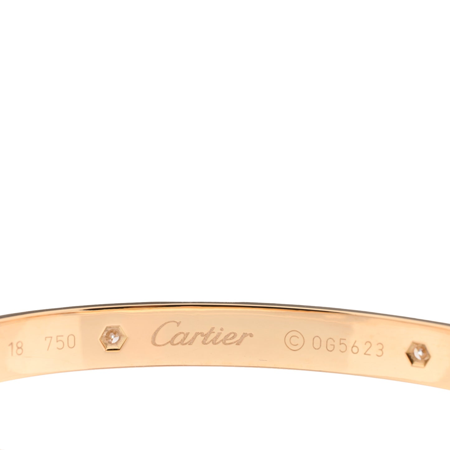 18K Yellow Gold 4 Diamond LOVE Bracelet 18