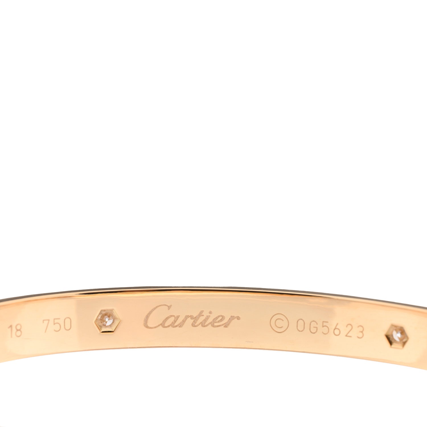 Cartier 18K Yellow Gold 4 Diamond LOVE Bracelet 18 3 of 3