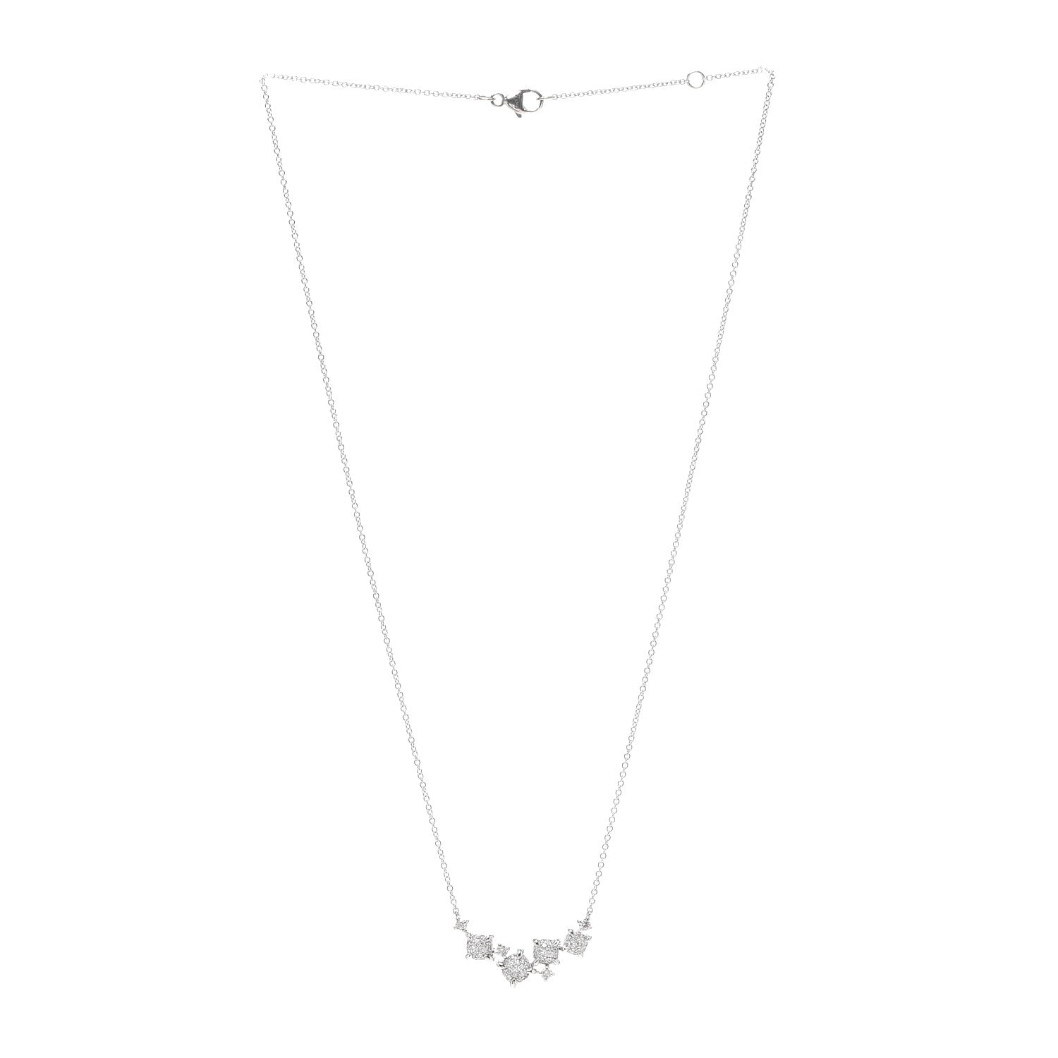 David Yurman 18K White Gold Diamond Precious Chatelaine Necklace 3 of 6