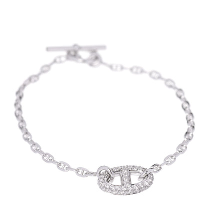Hermes 18K White Gold Diamond Farandole Bracelet SH 1 of 5