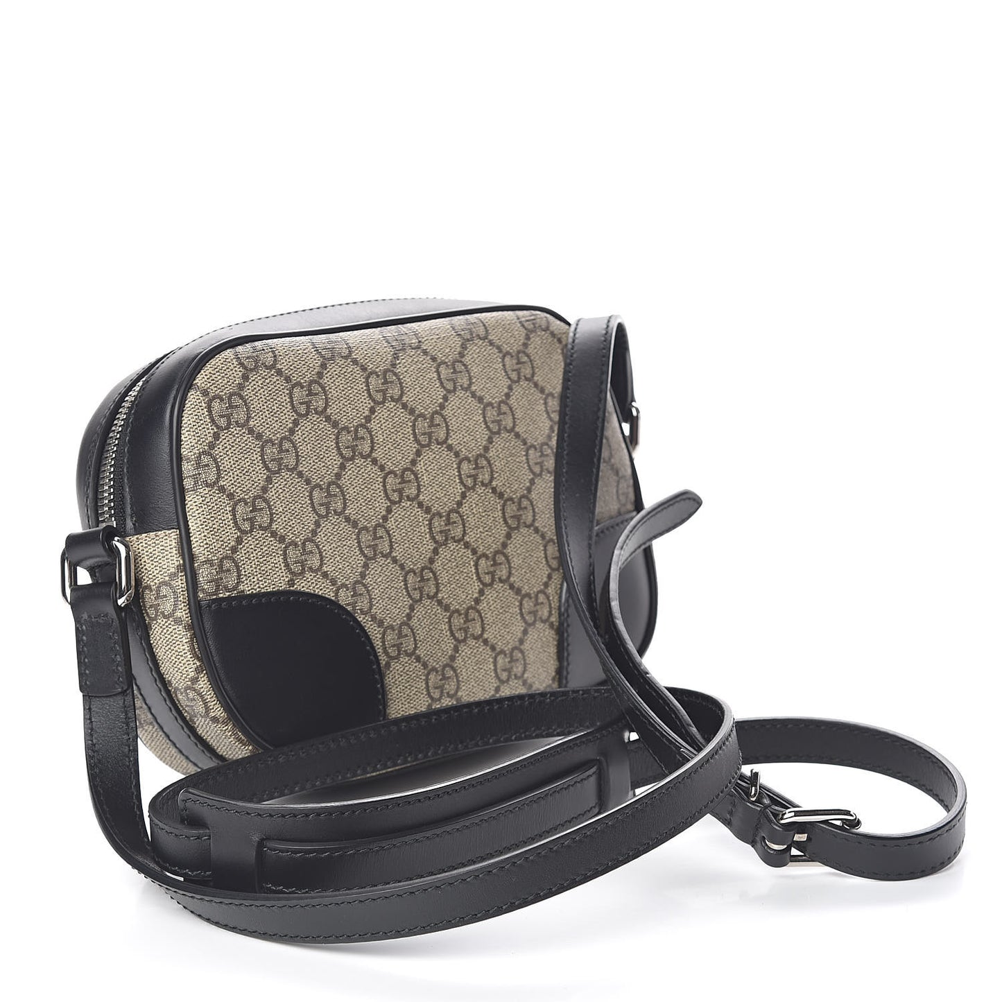 GG Supreme Monogram Web Small Shoulder Bag Black