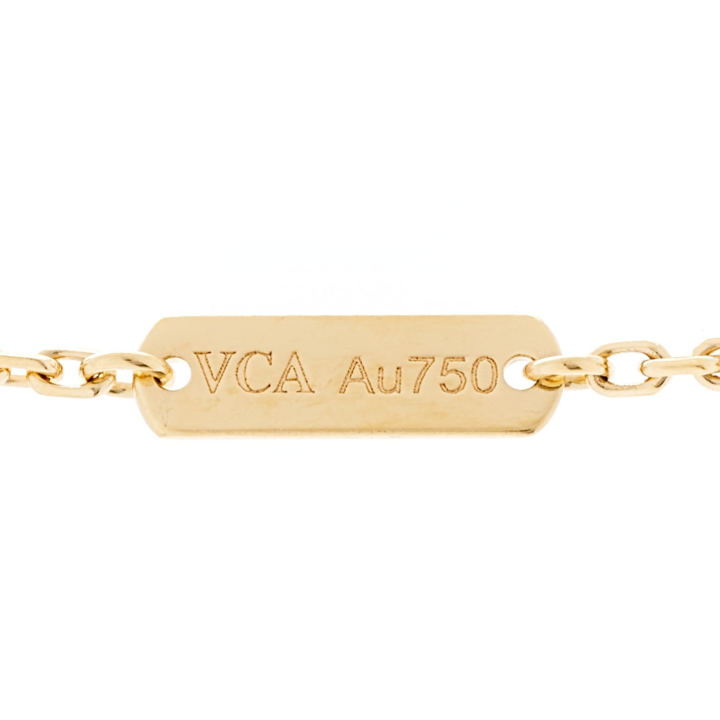 18K Yellow Gold Carnelian Vintage Alhambra Pendant Necklace