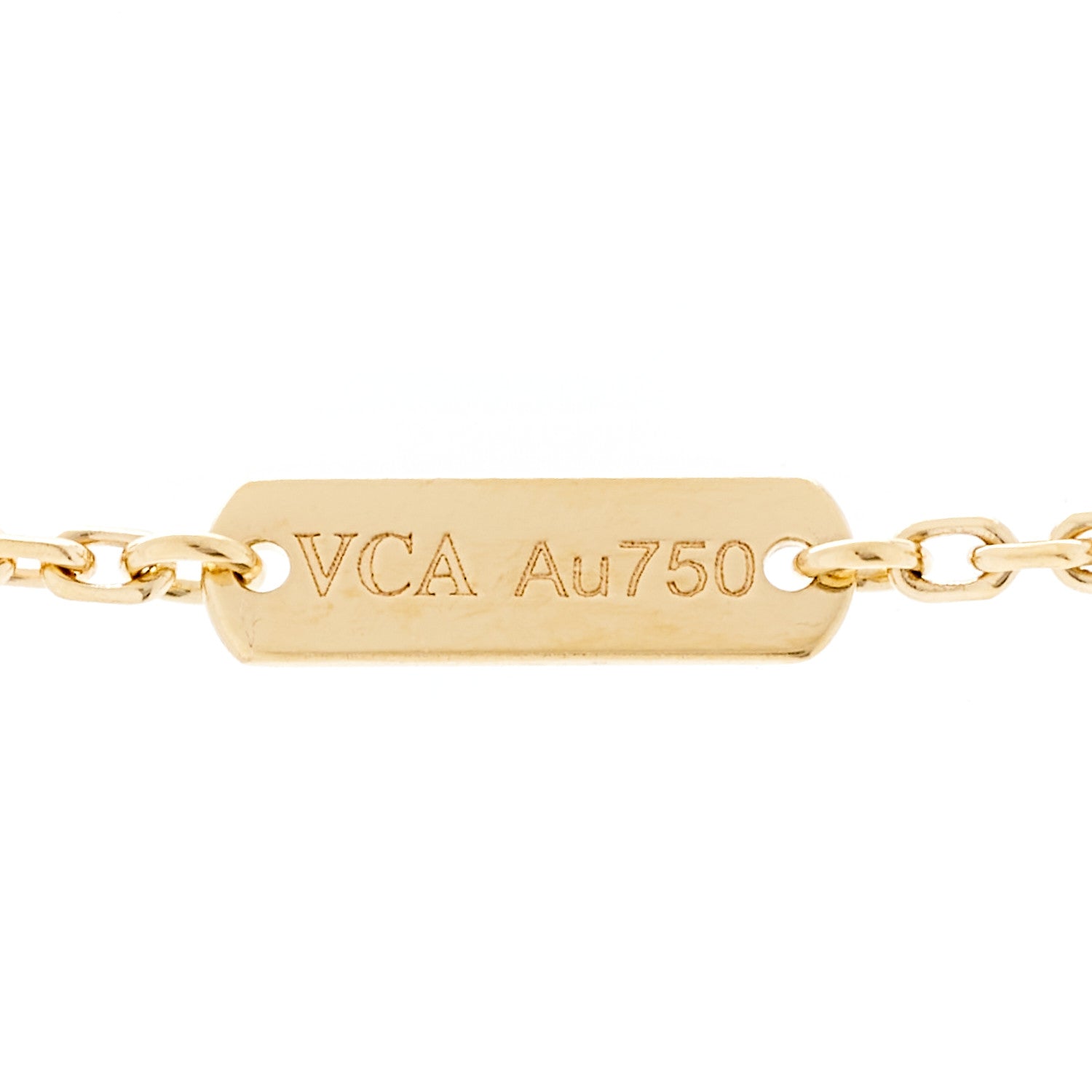 Van Cleef & Arpels 18K Yellow Gold Carnelian Vintage Alhambra Pendant Necklace 4 of 6