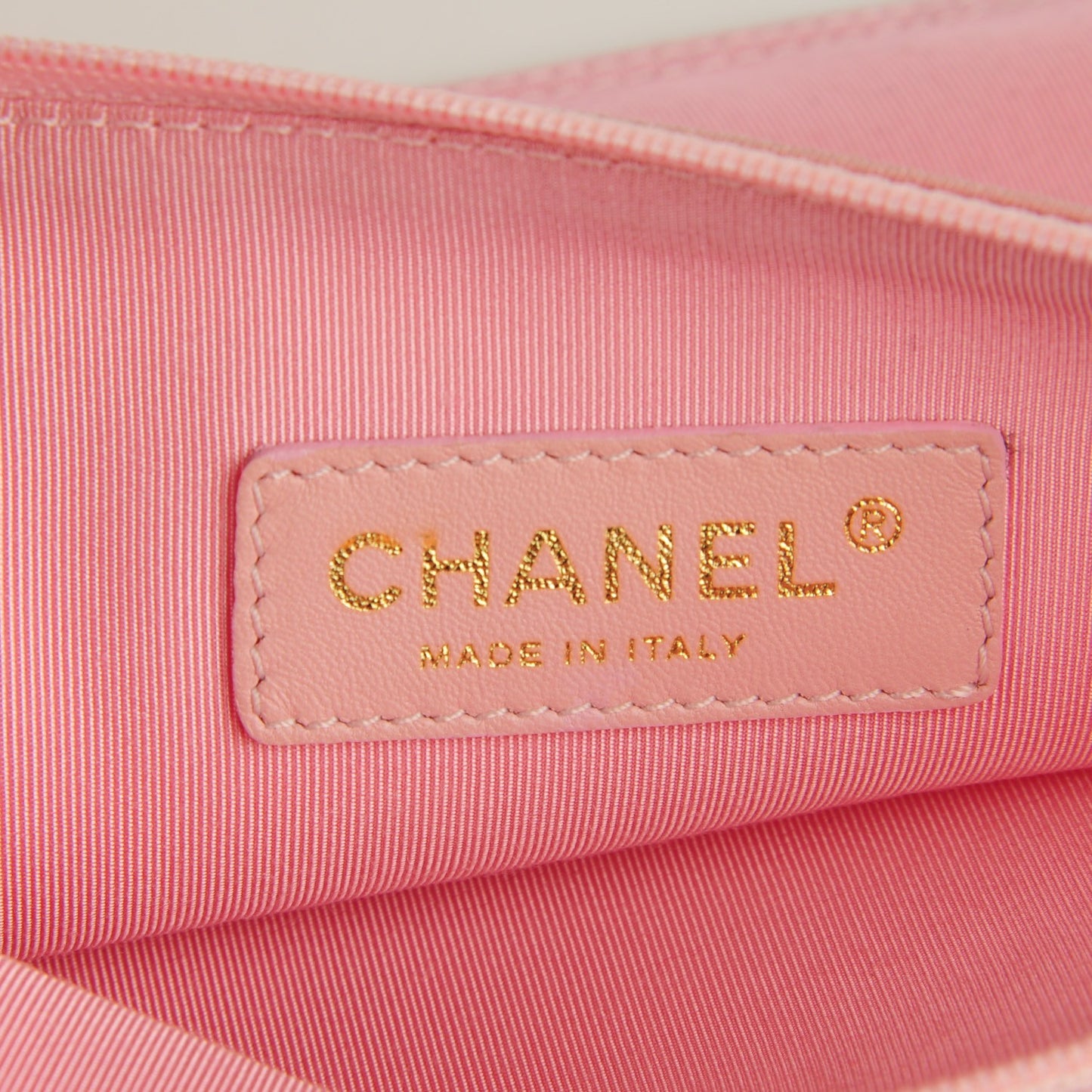 Vinyl Patent CC Logo Beach Tote Pink