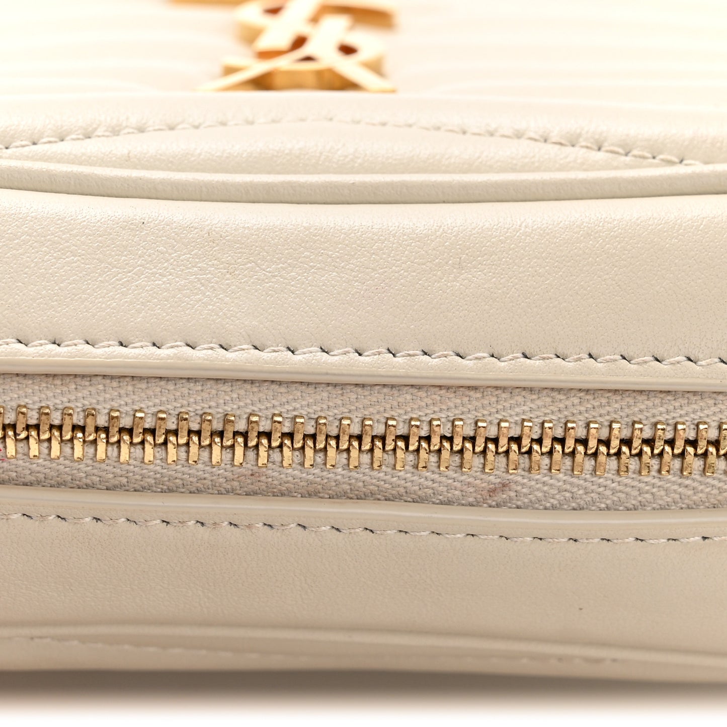 Calfskin Matelasse Monogram Mini Lou Camera Bag Crema Soft