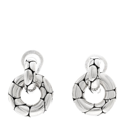 John Hardy Sterling Silver Small Kali Pebble Hoop Drop Earrings 1 of 4