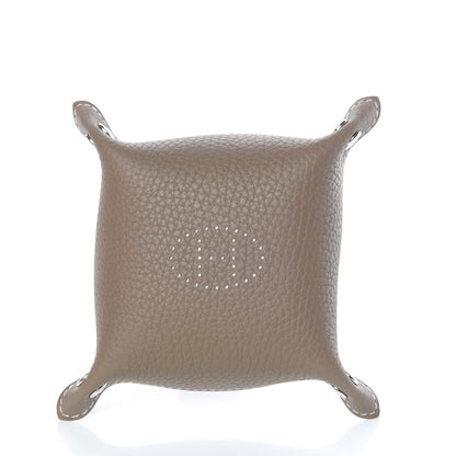 Hermes Taurillon Clemence Mises et Relances Change Tray Etoupe 4 of 8