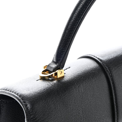 Tom Ford Shiny Goatskin Medium 001 Top Handle Bag Black 11 of 13